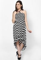 Heart 2 Heart Black And White Knee Length Dress