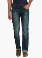 John Players Blue Washed Slim Fit Jeans