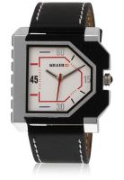 KILLER Fashion Klw148Bla Black/Silver Analog Watch