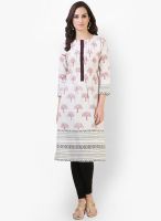 Libas Cream Printed Kurtas