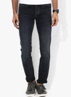 Mango Man Black Mid Rise Slim Fit Jeans