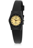 Q&Q Vq05-001 Black/Golden Analog Watch