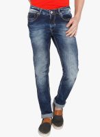 R&C Blue Mid Rise Slim Fit Jeans