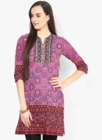 Rain & Rainbow Pink Printed Kurta