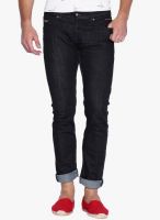 Rookies Blue Mid Rise Slim Fit Jeans