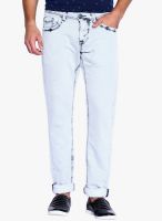 Rookies Blue Mid Rise Slim Fit Jeans