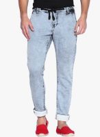 Rookies Blue Mid Rise Slim Fit Jeans