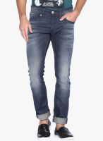 Rookies Grey Mid Rise Slim Fit Jeans