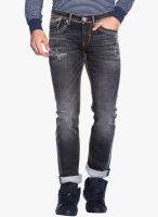 Rookies Grey Mid Rise Slim Fit Jeans