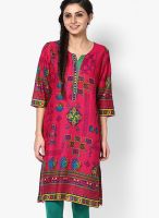 Shree Fuchsia Embroidered Kurta