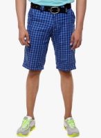 Sports 52 Wear Blue Checked Shorts