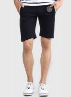 Status Quo Solid Navy Blue Shorts