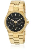 Titan Ne1532Ym03 Golden/Black Analog Watch