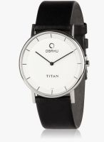 Titan Obaku 9451SL01 Black/ White Analog Watch