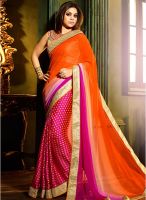 Vaishali Fuchsia Printed Saree