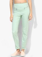 Vero Moda Green Solid Coloured Pants