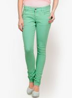 Yepme Solid Green Jeans