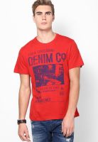 s.Oliver Red Round Neck T-Shirt