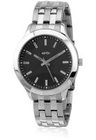 Aspen Am0039 Silver/Black Analog Watch