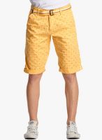 BEEVEE Yellow Printed Shorts