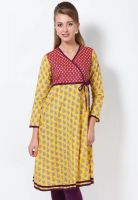 Divina Yellow Printed Kurtis