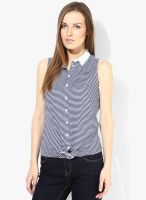 Dorothy Perkins Navy Striped Blouse