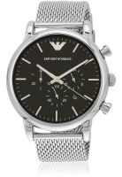 Emporio Armani Ar1808I Silver/Black Chronograph Watch