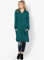 Entropy Green Solid Kurtis