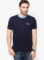 Fila Navy Blue Round Neck T-Shirt