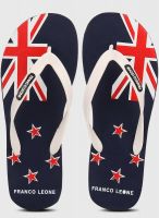 Franco Leone Navy Blue Flip Flops