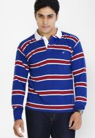 Globus Maroon Striped Polo T-Shirts