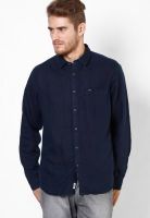 Indian Terrain Navy Blue Casual Shirt