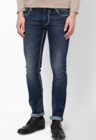 Lawman Pg3 Blue Solid Slim Fit Jeans