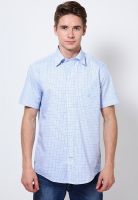 Nautica Blue Checks Casual Shirts