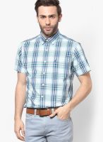 Nautica Blue Regular Fit Casual Shirt