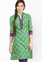 Prakhya Green Printed Kurtas