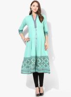 Rain & Rainbow Blue Solid Anarkali