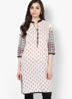 Rangmanch By Pantaloons Cotton White Kurta