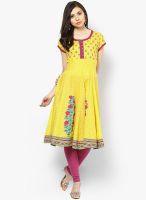 Rangmanch By Pantaloons Yellow Cotton Kurta