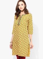 Rangmanch By Pantaloons Yellow Cotton Kurta