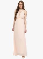 Rare Peach Colored Embellished Maxi Dress