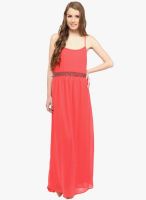 Rare Red Colored Embellished Maxi Dress