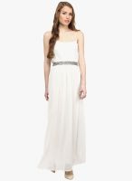 Rare White Colored Embellished Maxi Dress