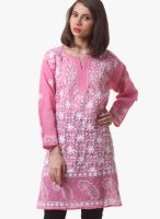 Saadgi Pink Embroidered Kurtis