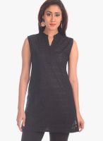 Salwar Studio Black Embroidered Kurtis