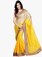 Shonaya Yellow Embroidered Saree