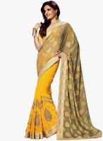 Shonaya Yellow Embroidered Saree