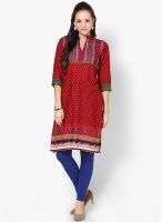 Shree Red Printed Kurta