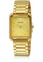 Sonata Grnda Nd7053Ym02A Gold/Gold Analog Watch