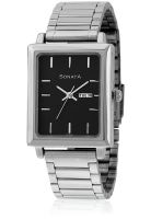 Sonata Nc7078Sm06 Silver/Black Analog Watch